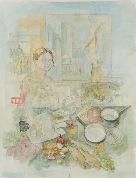 Following the work of Linda Lamb I have recreated a scene which portrays myself looking through a mirror while in...