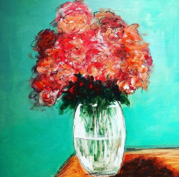 'Roses In A Vase' Commission, 23.12.19 Art Thought #14