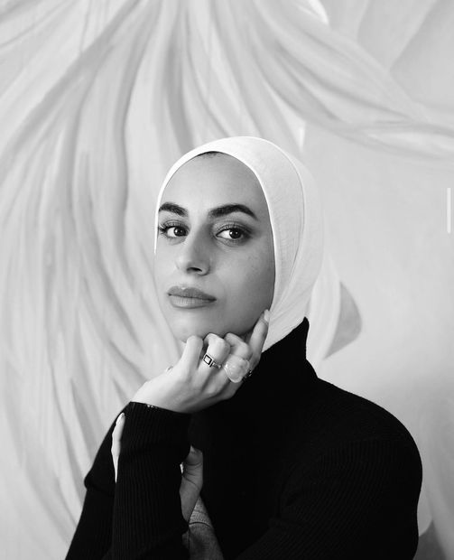 B.1994 Visual artist Alymamah Rashed's surrealist paintings investigate the discourse of her own body as a Muslima Cyborg of the...