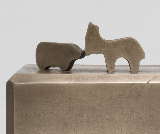 detail of amalia pica bronze paperweight