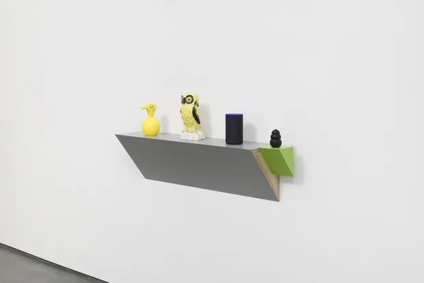 objects on shelf