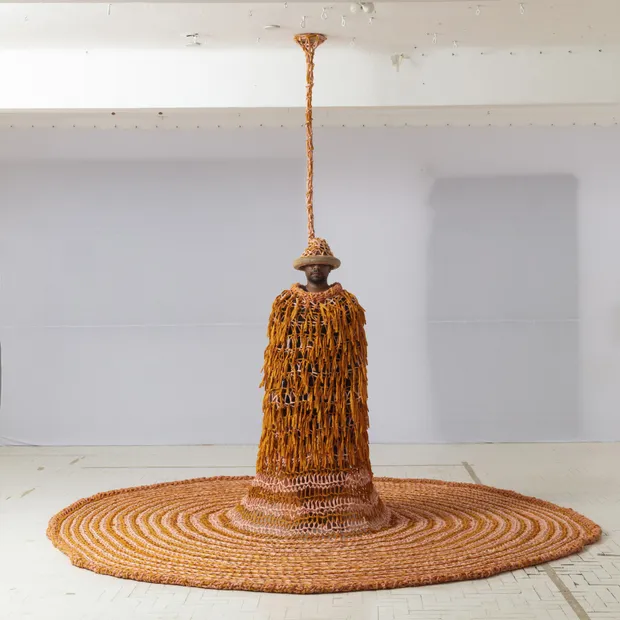 view of hanging sculpture