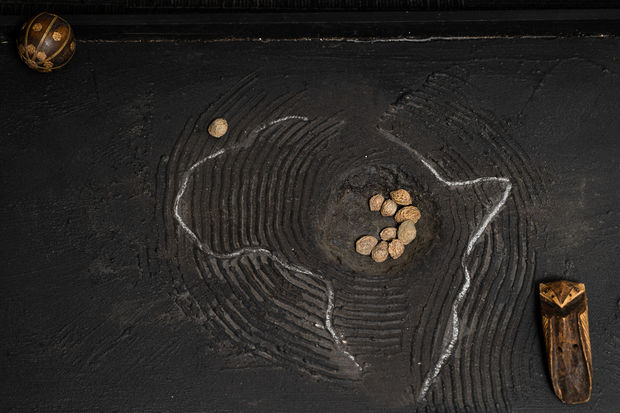 The third aspect of it was When was Zimbabwe ever Great (Great Zimbabwe)? This component consisted of works on canvases...