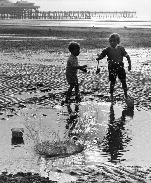 &ldquo;Rolleiflex camera, Planar lens. TRI x film. 1/500 f/11. These kids were playing on the beach in the late afternoon...