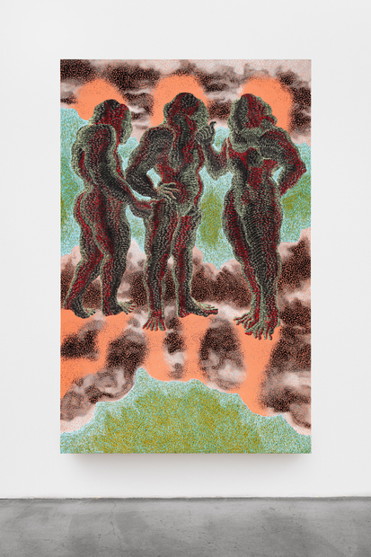 Didier William, Twa Manman, twa kouwon, 2020 (“Three Mothers, three crowns”)