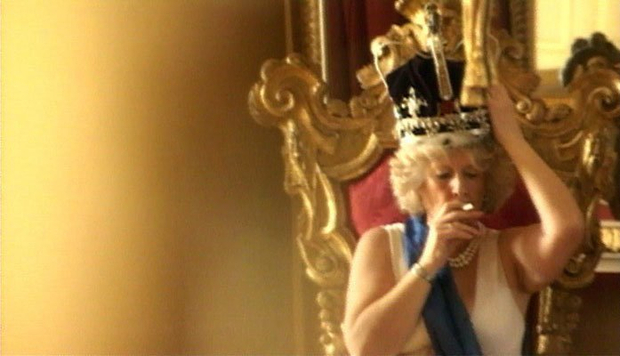 Alison Jackson, Camilla tries on the crown, 2005