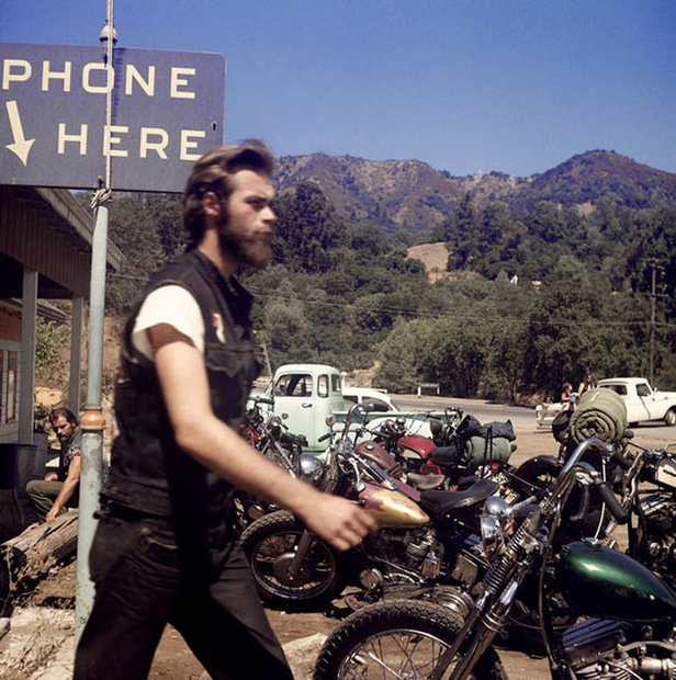 Hunter S. Thompson, Hell's Angels, Walking, California, c. 1960s