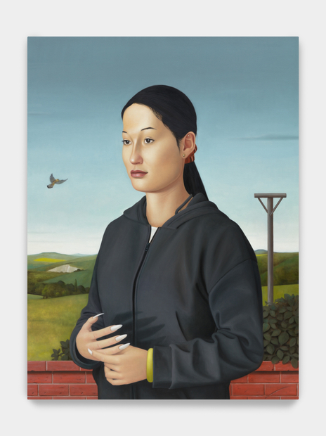 Falk Gernegross, Anni with falcon, 2022