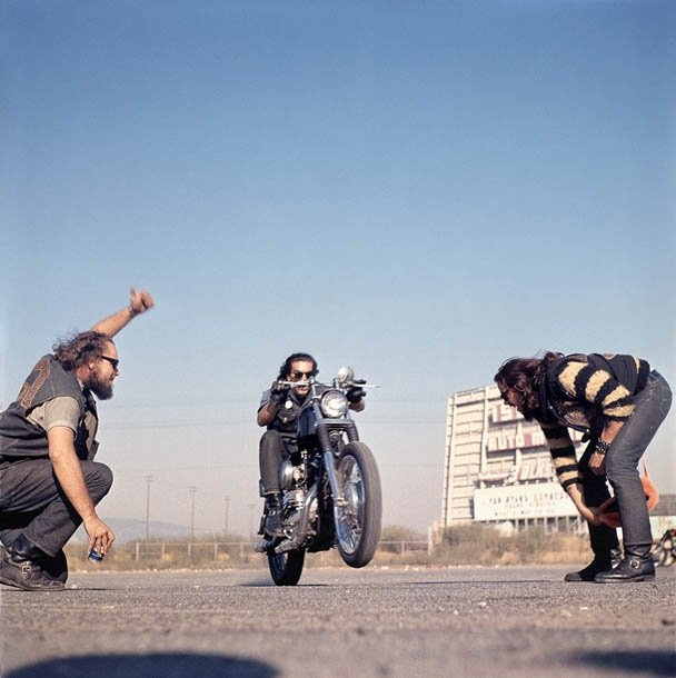 Hunter S. Thompson, Hell's Angels, Wheelie, California, c.1960s