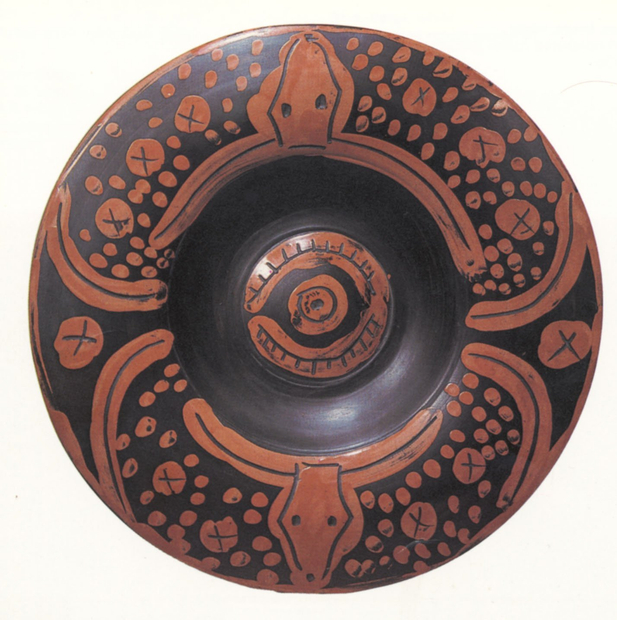 Pablo Picasso, Plat Espagnol au Toros (AR.403), 1957