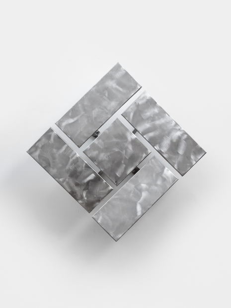 George Rickey Four Rectangles One Square Diagonal, 1979 stainless steel 37 1/2 x 37 1/2 x 8 inches 95.3 x...