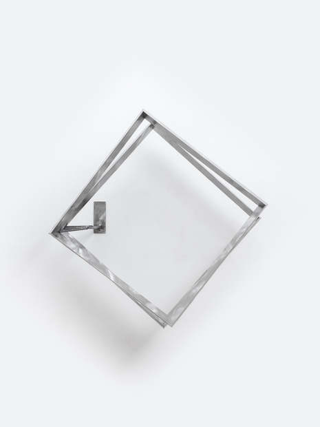 George Rickey Squeezed Squares Wall II, 1996 stainless steel 50 x 53 x 12 inches 127 x 134.6 x 30.5...
