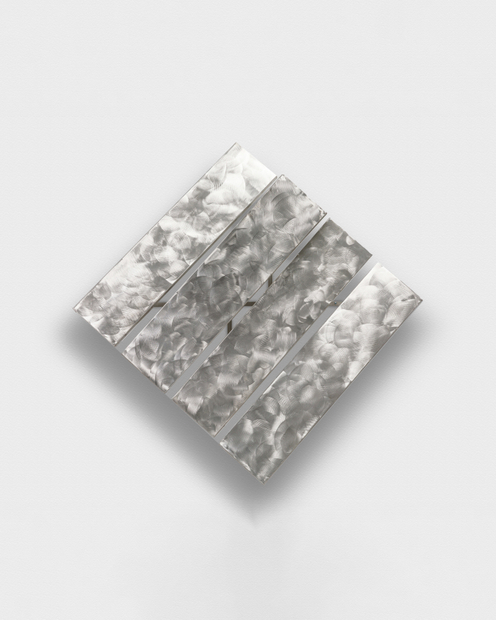 George Rickey Four Rectangles Oblique Wall, 1972-1973 stainless steel 49 1/2 x 49 1/2 x 11 1/2 inches 125.7 x...