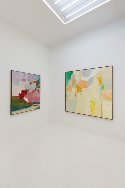 This group of paintings by Terrell James marked a new stage in her practice, with a stronger and more graphic...