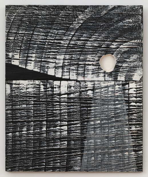 JB Blunk Untitled, 1990 acrylic on salvaged redwood 22 1/2 x 18 1/2 inches 57.1 x 47 cm