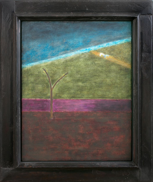 Craigie Aitchison, Landscape with Tree, c. 1971, oil on canvas, 58 x 45.5 cm