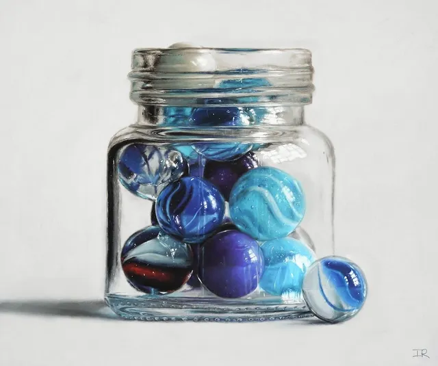 Ian Rawling, Jar Of Marbles, 2024