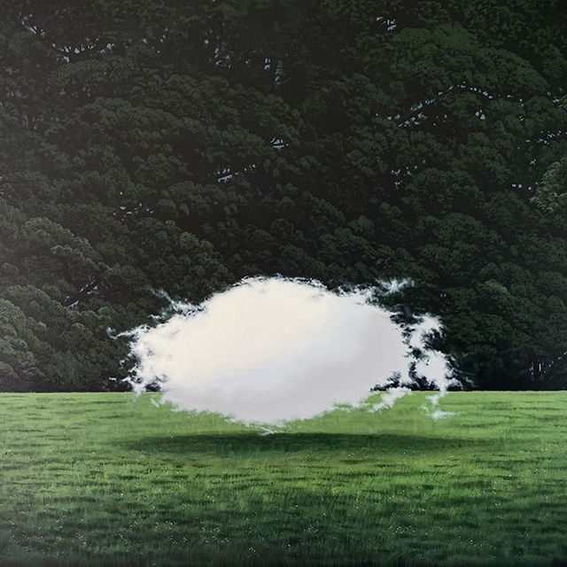 Detail from artist Maikel Martinez's "The Lost Landscape (Series I)" oil on canvas painting