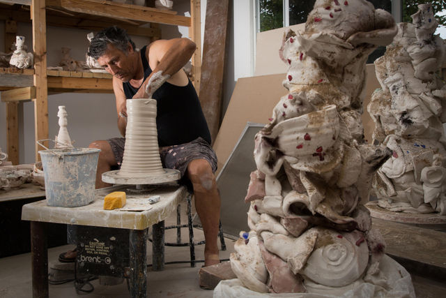 Jeff Whyman in his studio