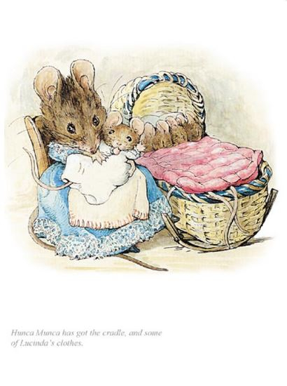 Beatrix Potter, Hunca Munca has got the cradle