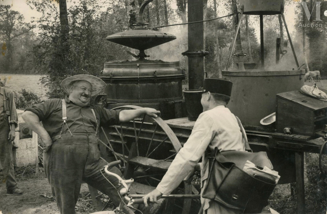 Edouard Boubat, The distiller and the letter carrier, Brittany,, 1957