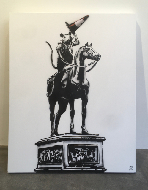 The Rebel Bear, Tip of the Cone (hand sprayed edition of 6), 2024