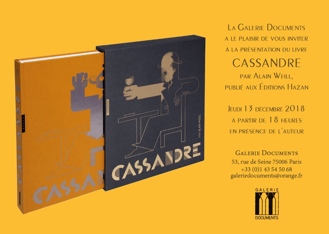 Publication du livre "Cassandre" par Alain Weill et exposition d'affiches