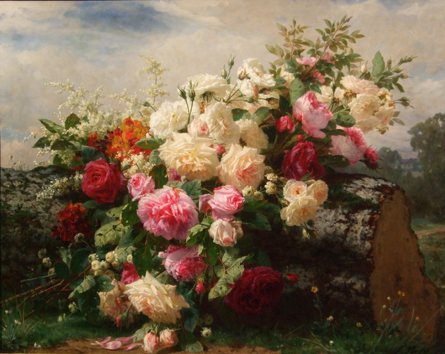 Jean-Baptiste Robie, Still life with flowers