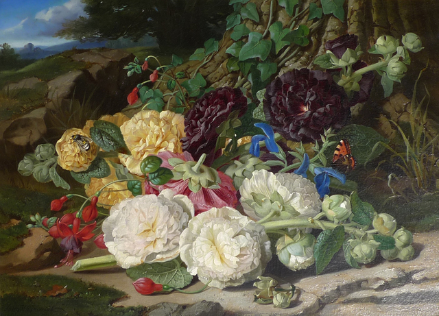 John Wainwright, Hollyhocks and Ivy