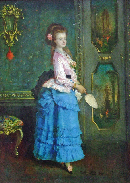 Lucio Rossi, Young woman with feathered fan