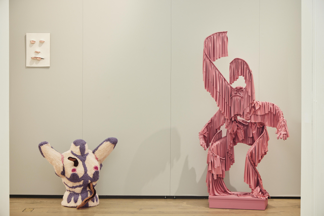 Installation view. Contested Bodies (curated by Laura Claveria and Marcelle Joseph), Stanley & Audrey Burton Gallery, University of Leeds, Leeds, UK, 2023-24.