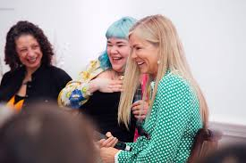 Moderator Gilane Tawadros with Artist Lindsey Mendick and Curator Marcelle Joseph