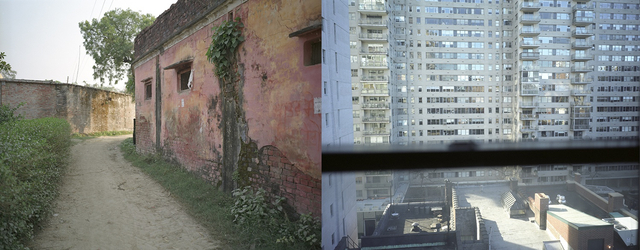 Sunil Gupta b. 1953 Mundia Pamar, Uttar Pradesh / Upper East Side, New York, 2001-2003 Signed, dated, and editioned, in pencil, au verso Printed in 2003 Pigment print on watercolour paper 23 x 59 inch (58.42 x 149.86 cm) Edition of 5