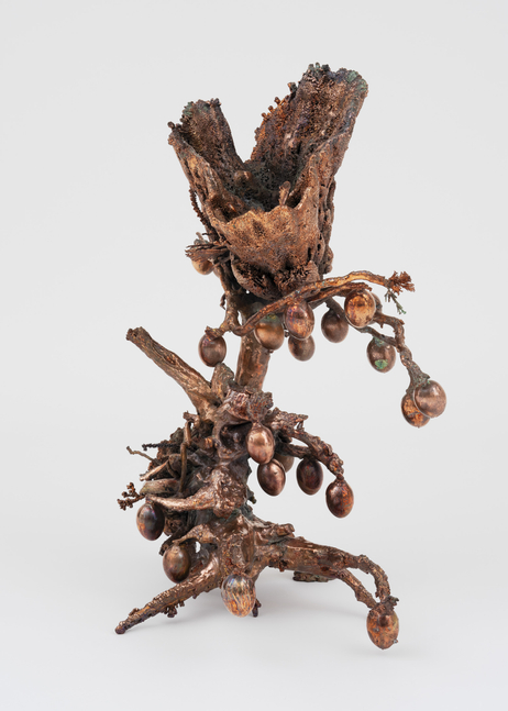 Max&amp;nbsp;Hooper Schneider

Dendrite Bonsai (Egg and Sponge), 2024

Copper electroplated eggs, marine sponge and wood assemblage

15-3/4&amp;quot; &amp;times; 5-1/8&amp;quot; (40 cm &amp;times; 13 cm), footprint 29-1/2&amp;quot; &amp;times; 19-11/16&amp;quot; &amp;times; 32-5/16&amp;quot; (75 cm &amp;times; 50 cm &amp;times; 82 cm), overall