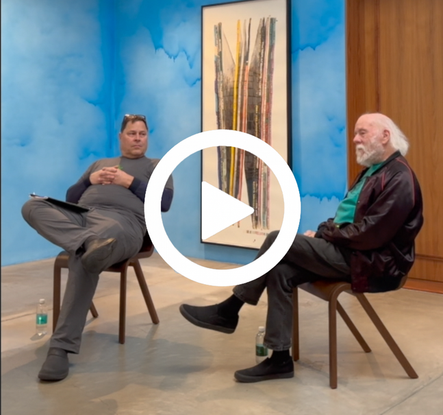 Dave Muller in conversation with John Goddard at Anthony Meier in 2025