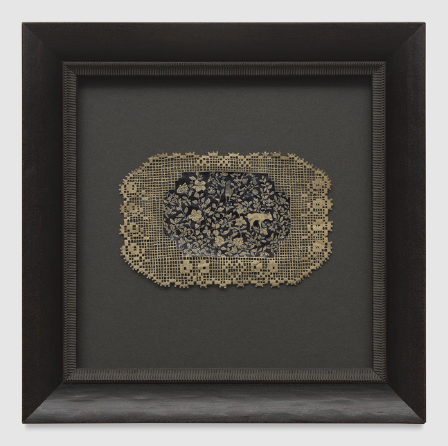 Jasmin Sian
dovecote: a tree-pee in Bugoy&amp;#39;s favorite spot with Mrs. Manok, mom&amp;#39;s garden, Philippines, 2025
Gouache, lacquer ink, graphite and cut-outs on deli-bag paper
Framed Dimensions:
10 1/2 x 10 1/2 inches
26.7 x 26.7 cm
Artwork Dimensions:
3 5/8 x 5 3/4 inches
9 x 14.4 cm