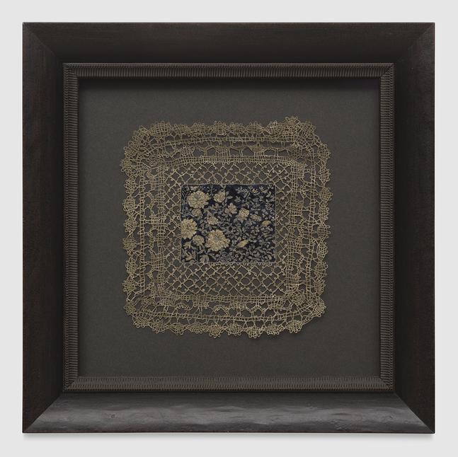 Jasmin Sian
dovecote: Matsu and Hinoki at home foraging with broccolini, thyme, peonies and small gardenia bush, 2025
Gouache, lacquer ink, graphite and cut-outs on doughnut bag paper
Framed Dimensions:
10 1/2 x 10 1/2 inches
26.7 x 26.7 cm
Artwork Dimensions:
5 5/8 x 5 1/4 inches
14.3 x 13.3 cm