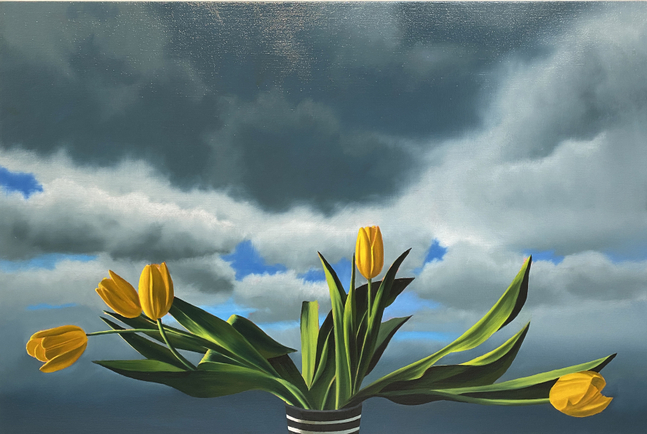 Tulips and Landscape, 2025
Oil on canvas
20 x 30 inches
COH112