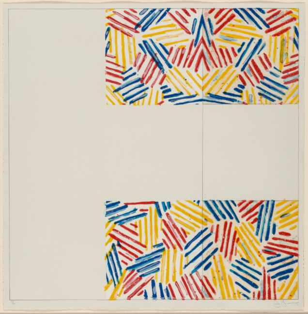 Jasper Johns, #2 (After Untitled 1975), 1976 Lithograph, rare early edition, Signed and numbered