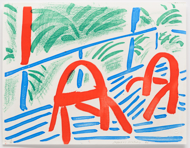 David Hockney, Two Red Chairs, March 1986