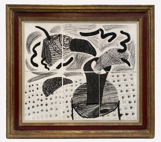 David Hockney  Black Plant on Table, April 1986 Homemade print executed on an office color copy machine Signed and numbered