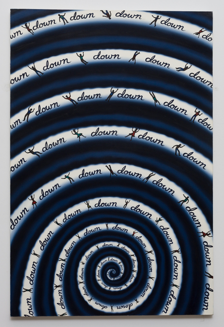 Down Down Down, 1983
Oil on canvas
72 &amp;times; 48 inches
182.9 &amp;times; 121.9 cm