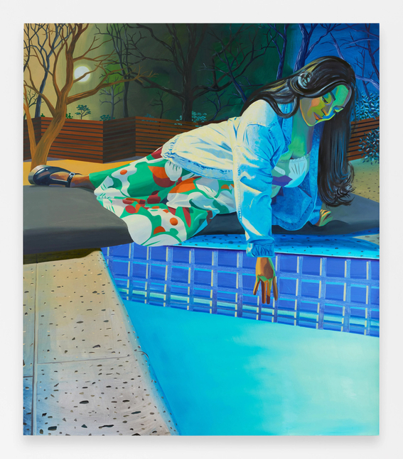 Aliza Nisenbaum
Reaching for the Waterline, 2024
Oil on linen
73 x 63 inches (185.4 x 160 cm)