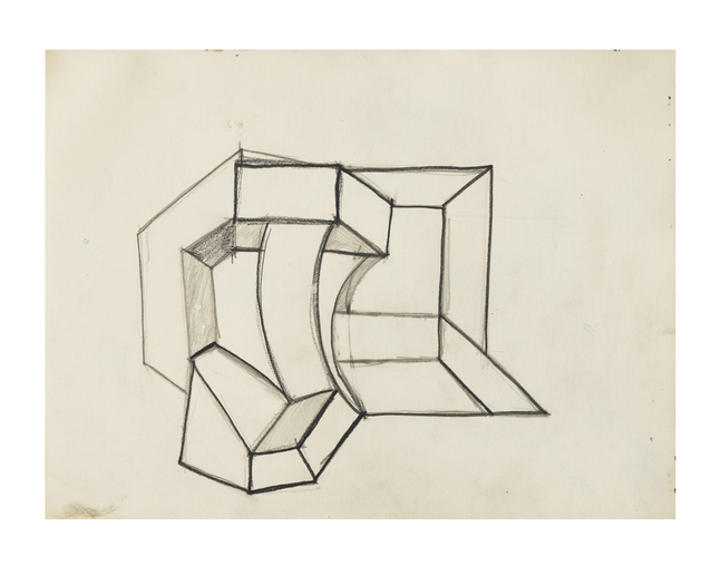 Al Held Untitled, c. 1967 graphite on paper 9 x 11 7/8 inches
