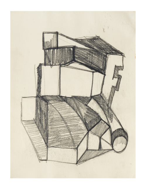 Al Held Untitled, c. 1967 graphite on paper 11 7/8 x 9 inches