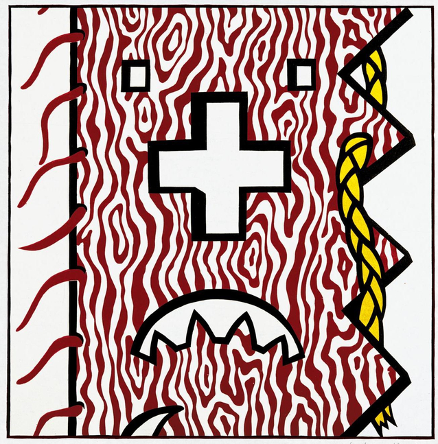 Roy Lichtenstein American Indian Theme IV from American Indian Theme Series (C. 163), 1980 woodcut and lithograph on paper B. 28½ x 28 inches S. 37¼ x 36 1/8 inches Edition 18 of 50, with 18 signed and dated in pencil, numbered 18/50