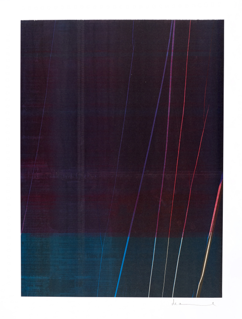 Anne Deleporte Lightning, 2019 ink on paper mounted on Arches paper 23 3/8 x 17 3/4 inches