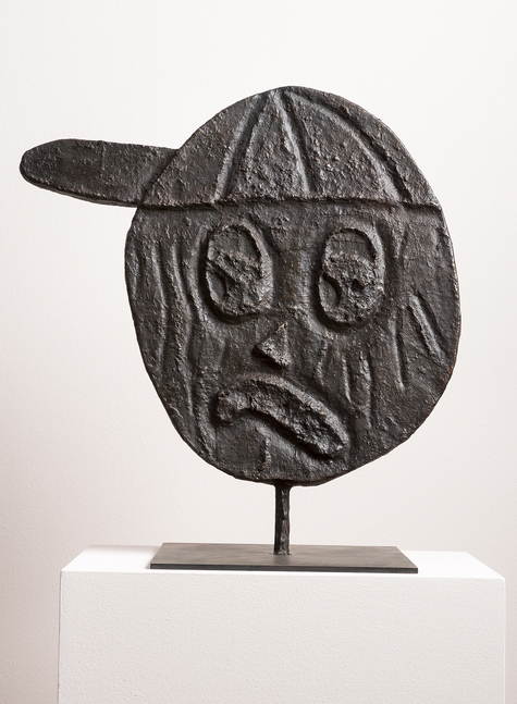 Donald Baechler HEAD 2, 2014 bronze 15 x 20 x 2 inches Edition 1 of 8,