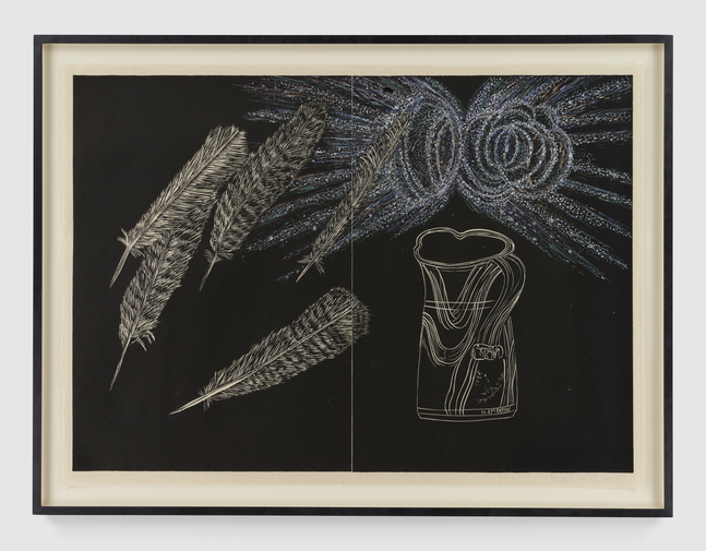 Kiki Smith Ant Nebula Mz 3, 2022 ink, acrylic paint on paper 24 3/4 x 34 1/16 inches