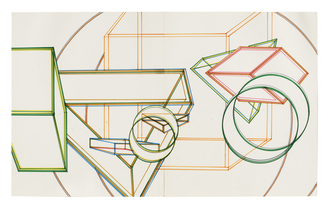 Al Held A 15/16, 1972 marker on paper 24 3/4 x 41 inches